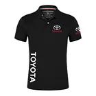 Летняя мужская футболка-поло с логотипом автомобиля Toyota, повседневная Однотонная футболка с коротким рукавом, мужские классические топы унисекс, уличная футболка на заказ, 2021