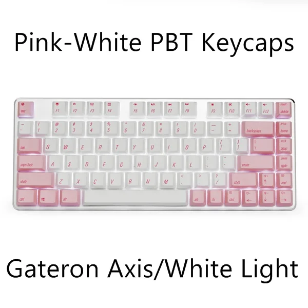 Pink White PBT Все новые Magicforce 82 ключ USB проводной с подсветкой эргономичная Механическая игровая клавиатура Gateron/Cherry переключатели; Ice-Blue подсветка - Цвет: Pink White PBT