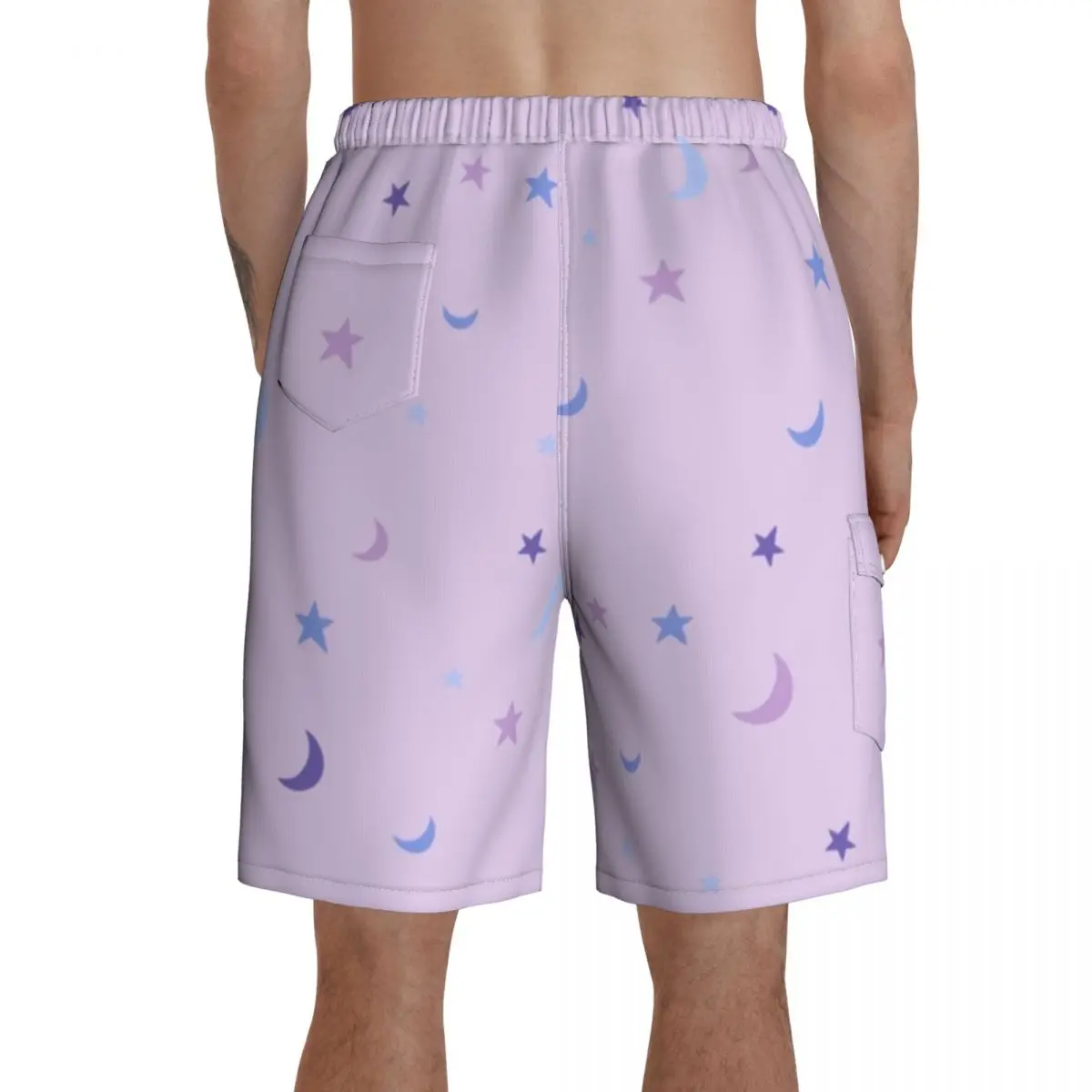 

Moon Star Board Shorts Funny Bathing Swimming Trunks Polyester Men Swim Trunks