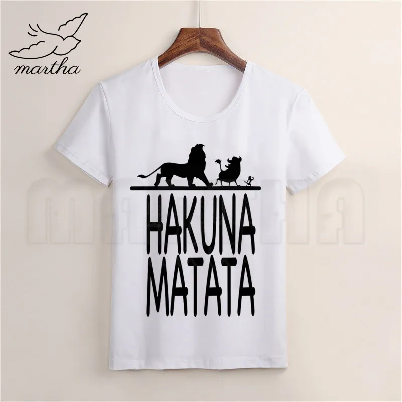 Детская футболка с изображением животных из мультфильма Акуна MATATA детская