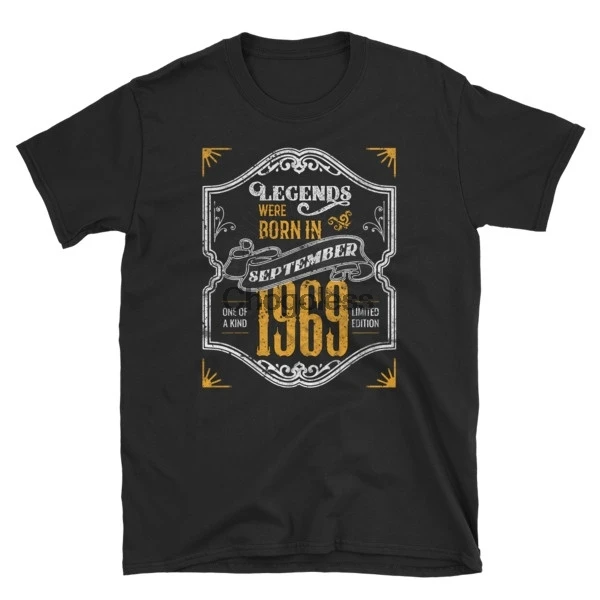 

Las leyendas eran nacido en septiembre de 1969 increble 50th cumpleaos regalo camiseta