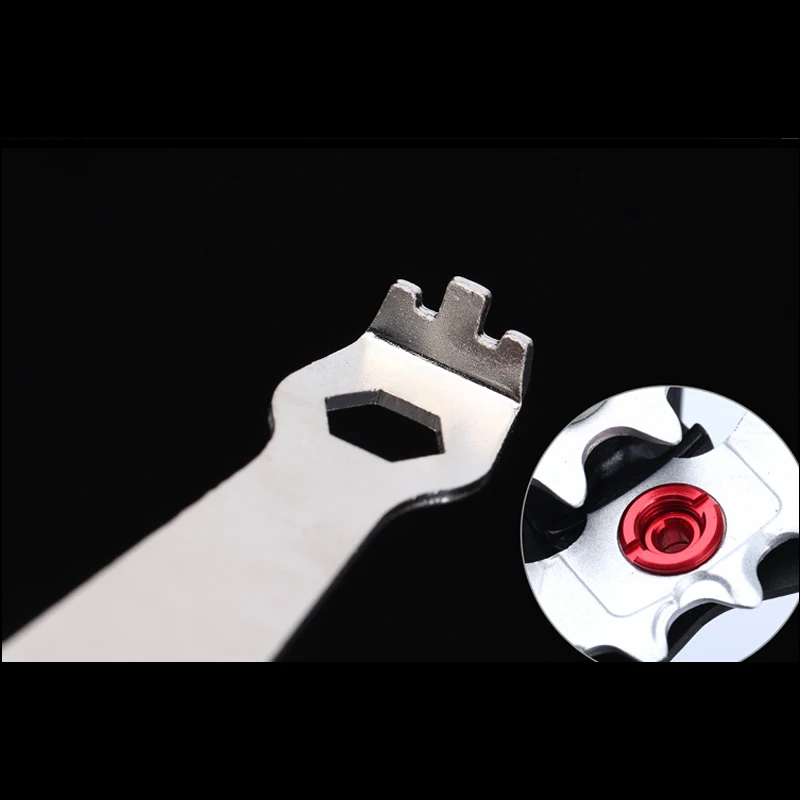 Steel Bike Crankset Bolt Fixed Wrench Bicycle Repair Tool Sprocket Wheel Removal Disassembly Crank Spanner | Спорт и развлечения