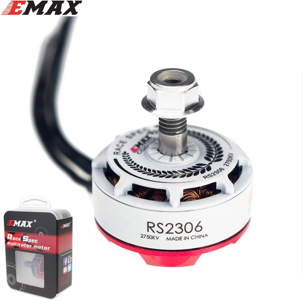 EMAX RS2306 2400KV /2750KV белый выпуск RaceSpec бесщеточный двигатель для FPV радиоуправляемого квадрокоптера EMAX RS2306 2400KV /2750KV белый выпуск RaceSpec бесщеточный двигатель для FPV радиоуправляемого квадрокоптера
