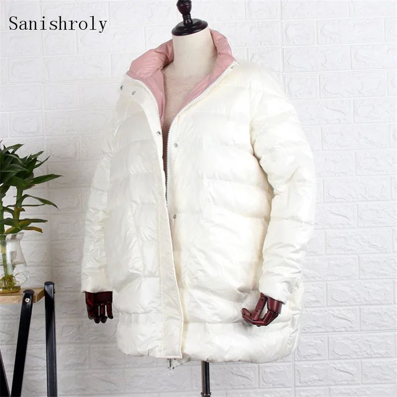 Sanishroly новое осенне зимнее женское длинное пальто средней длины топы белый