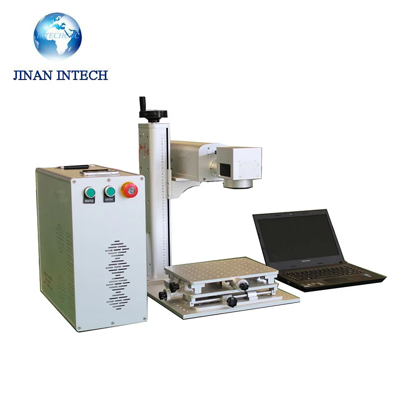 Цзинань горячая продажа 30w мини оптоволоконный лазерный станок маркировочная