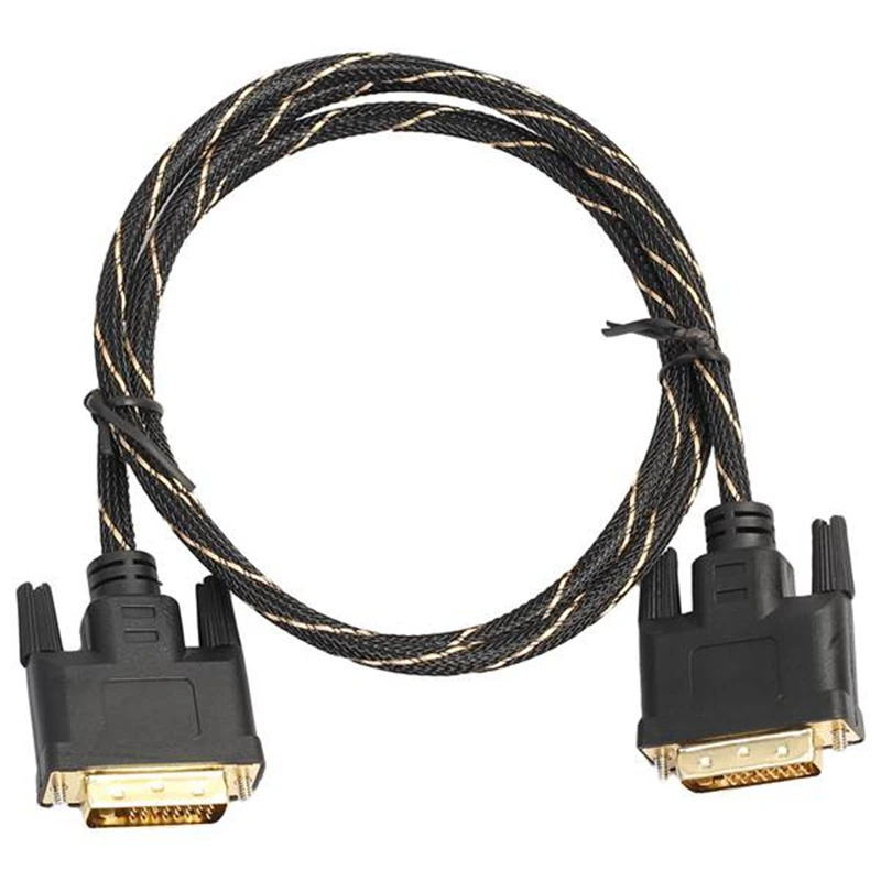 

LCD Digital Monitor DVI D to DVI-D Gold Male to Male 24+1 Pin Dual Link TV Cable High Speed DVI to DVI Cable for TFT 5M