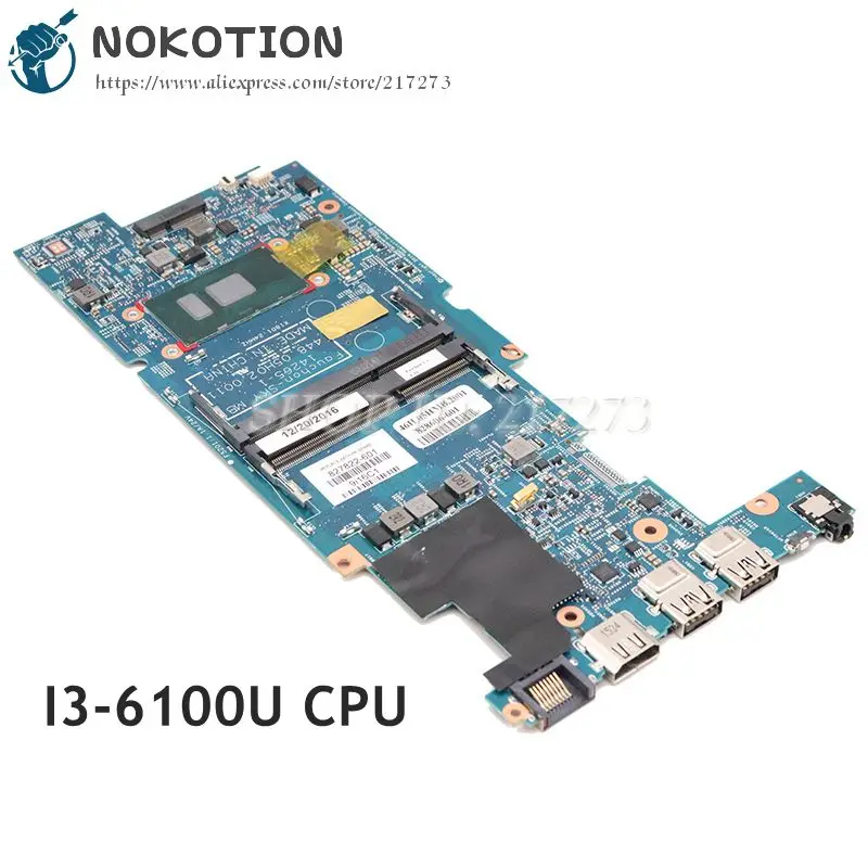 

Материнская плата NOKOTION для ноутбука HP Pavilion X360 13-S, Процессор i3-6100U 827822-601 827822-001 827822-501 448.05H02.0021 448.05H03.001