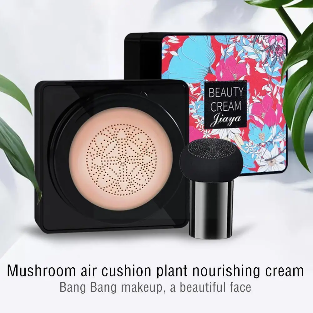 

Air Cushion Mushroom Head BB Cream Concealer Moisturizing CC Foundation Face Cream Natural Brightening Makeup U0X7