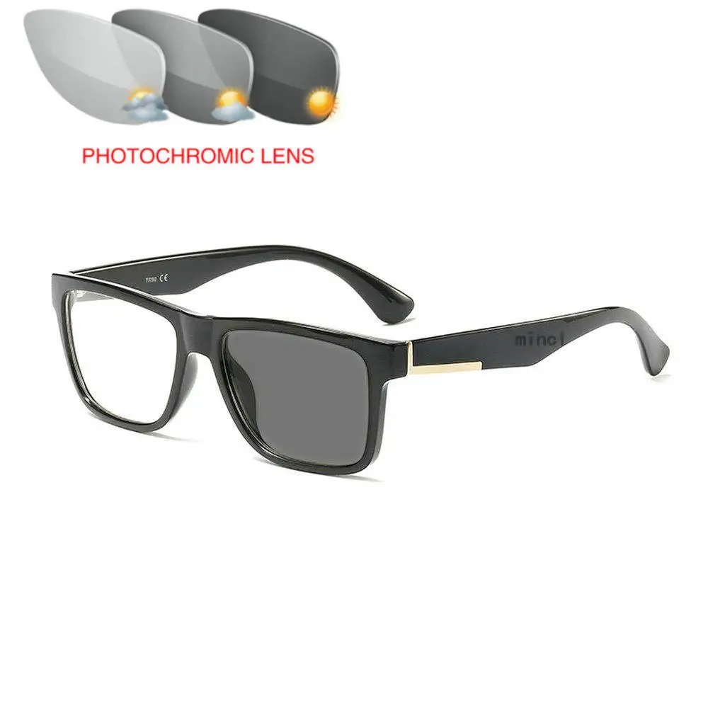 MINCL/новый бизнес мужской TR90 коробка рамки фотохромные ретро очки для чтения