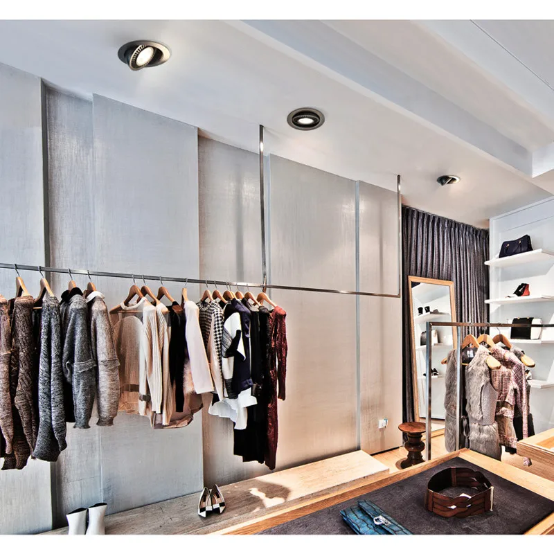 Foco de techo giratorio regulable, 5W, 7W, 10W, 15W, 18W, Blanco/Negro, luz LED empotrable de techo, CA 85V-360 V + controlador