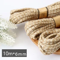 2pcs set braid hemp lace diy jute rope natural linen ribbon thread diy handmade craft material 10m