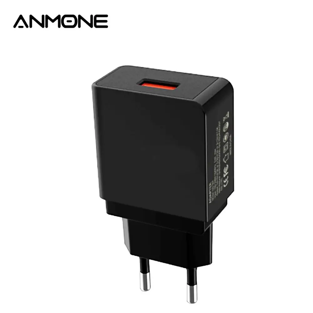 ANMONE 18 Вт QC3.0 USB зарядное устройство Быстрая зарядка 3 0 Быстрый телефонный адаптер
