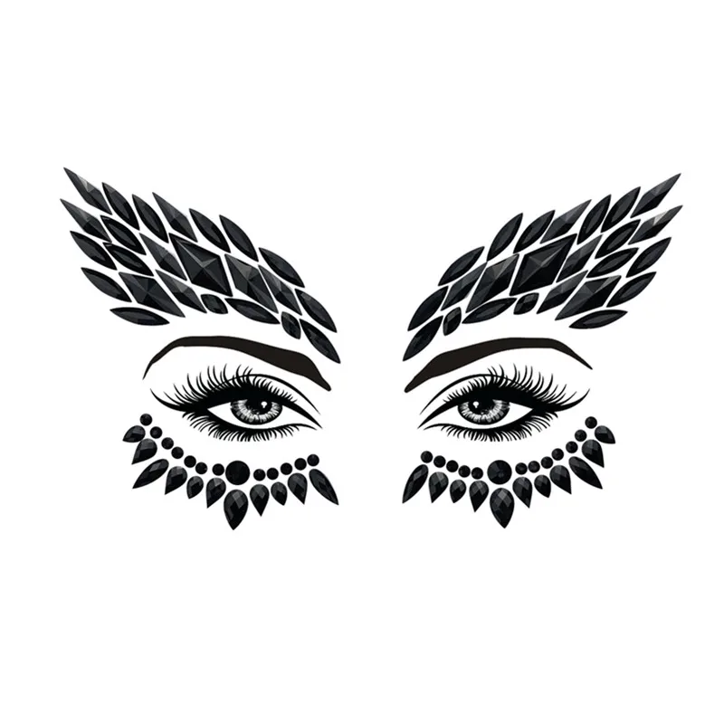 1 лист хрустальные 3d наклейки для лица и глаз|Наборы макияжа| |