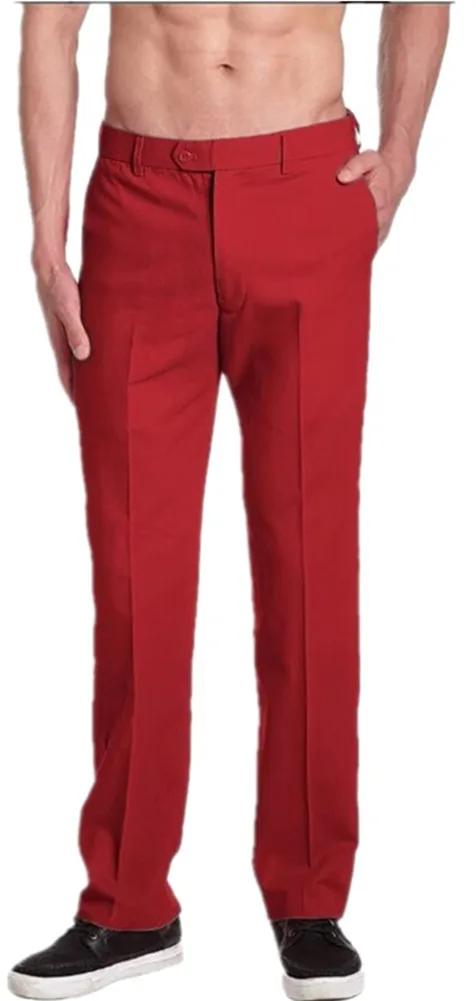 Lucky Red прямые мужские штаны Slim Fit Брюки для делового костюма/мужские