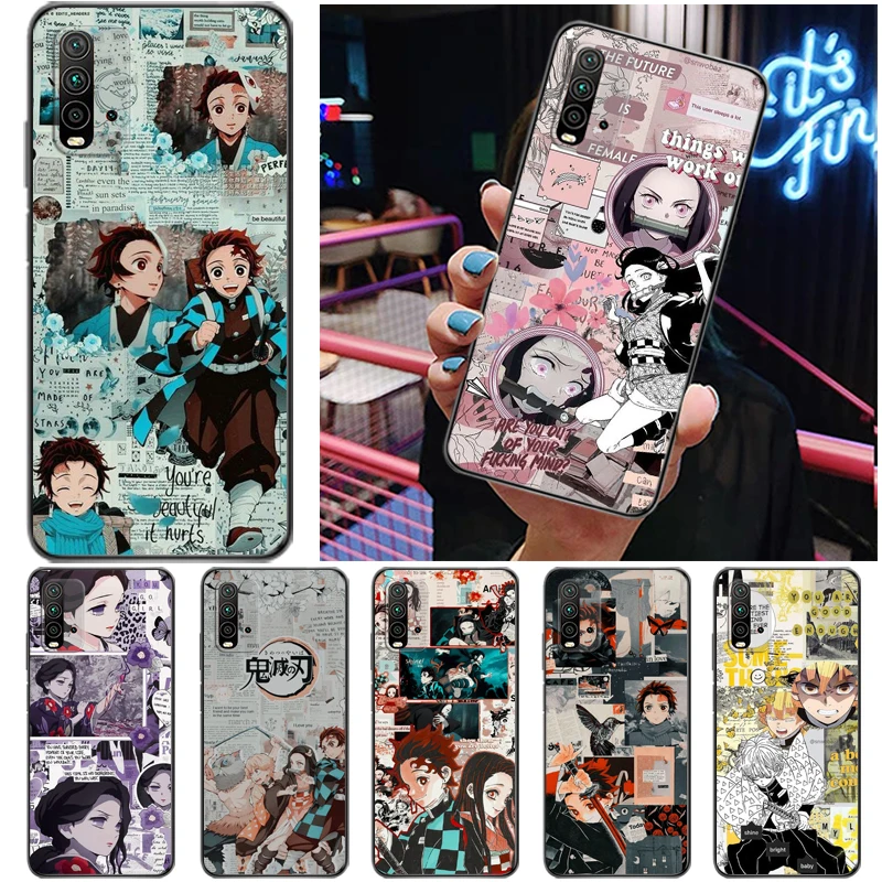 

Kimetsu No Yaiba Anime Demon Slayer Phone Case For Xiaomi Redmi Note 9 9T 9S Pro MAX 5G K40 Pro K40 Pro Plus K30 K20 Pro Funda
