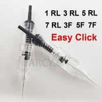 disposable agulhas easy click cartridge needles sterilized microblading permanent makeup 1r 3r 5r 600d g tattoo cartridge needle