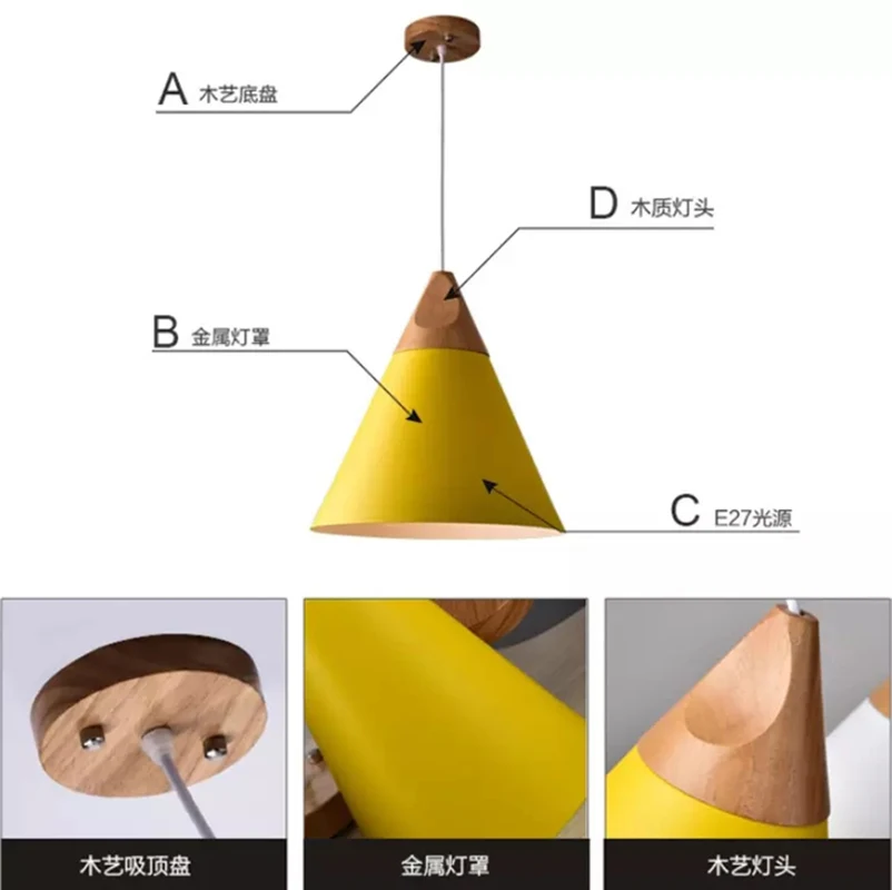 Скандинавская люстра прикроватная лампа для спальни кафе столовой креативная