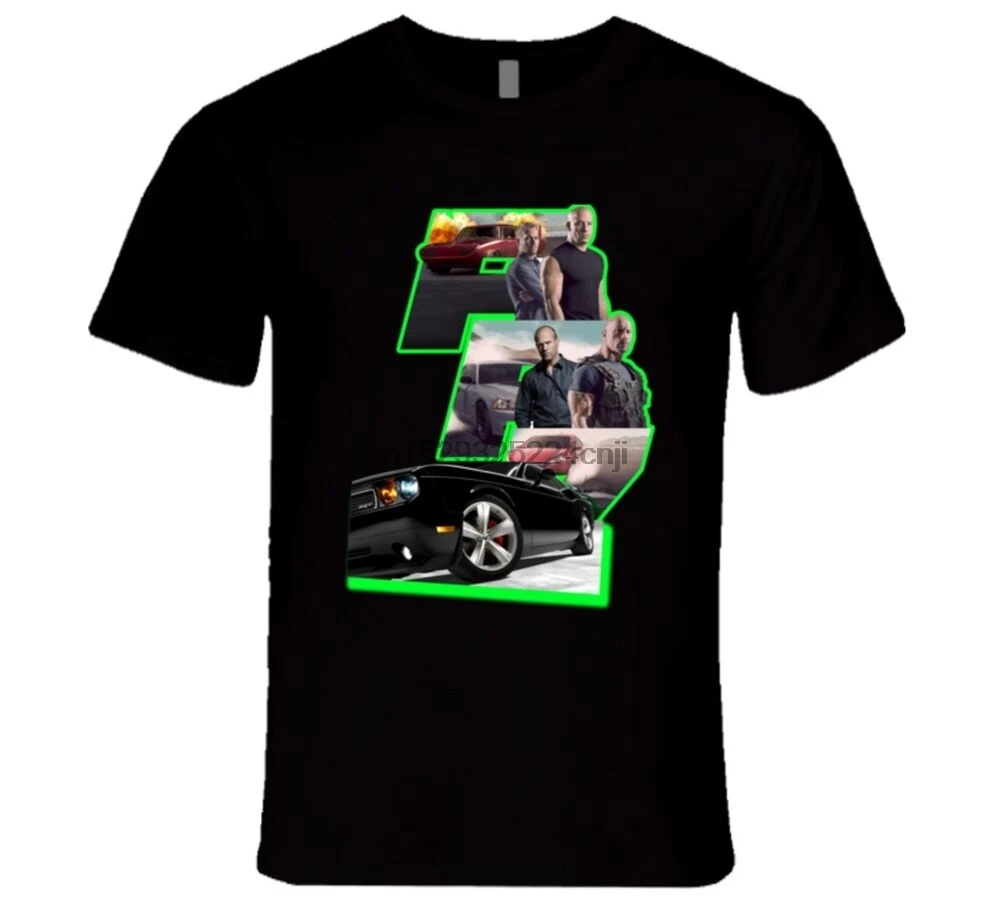 Футболка фильма Форсаж 7 постер Пола Уокера экшн-гонка |