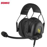 somic g936 stereo gaming headset 3 5 virtual surround game earphone with mic led light headphone for pc computer laptop gamer