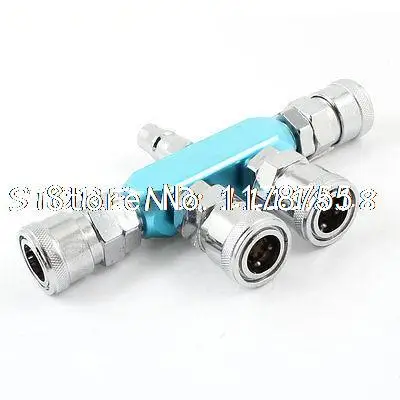 

Pneumatic Air Hose 4 Way Pass Connecting Quick Coupler Adapter Socket