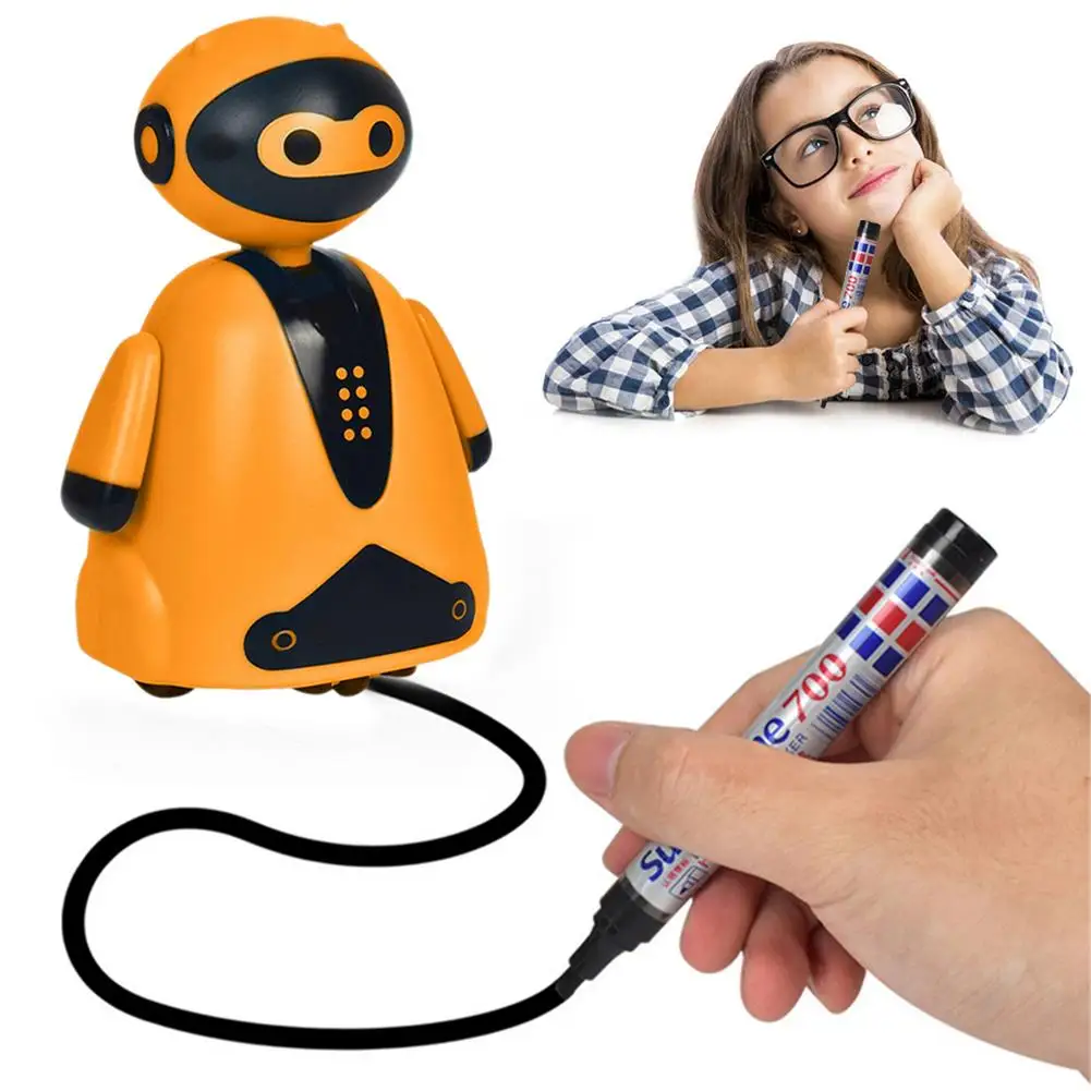 

Smart Inductive Robot With Lights Follow Any Drawn Line Magic Pen Electric Inductive Robot Toy Follow The Drawn Line Magic Toy