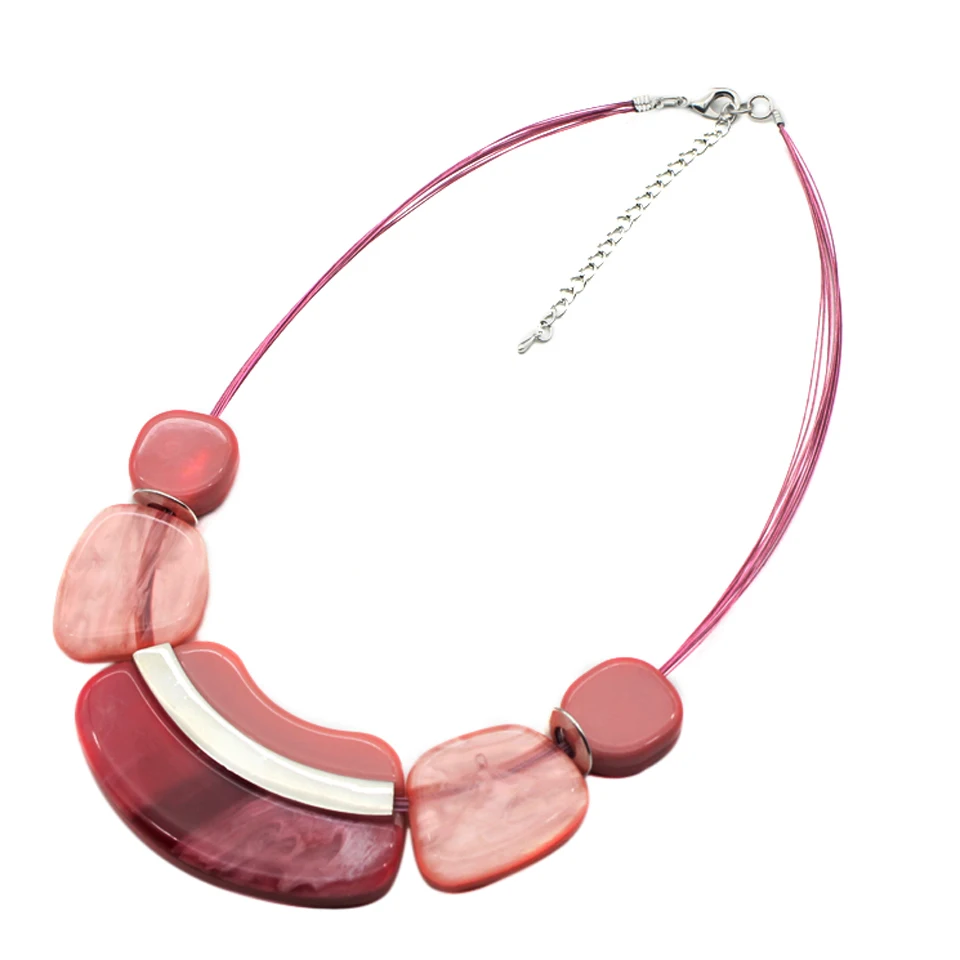 Массивное ожерелье чокер из акриловых бусин|pendants for women|jewelry chokerstatement necklace |