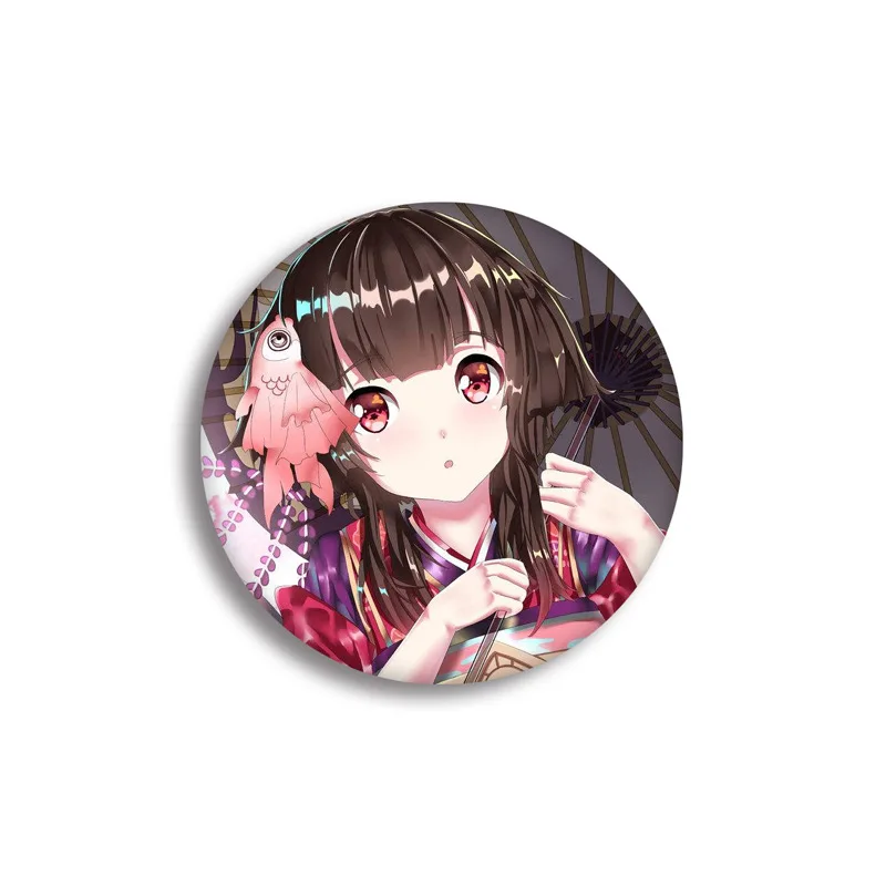 

Anime Game Onmyoji Badges on a Backpack Kawaii Anime Girls Icon Pins For Clothes DIY Gifts