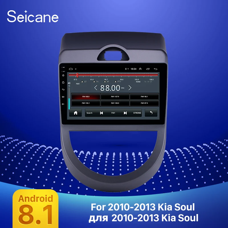 Автомагнитола Seicane мультимедийный проигрыватель на Android 9 1 дюймов с GPS для Kia Soul