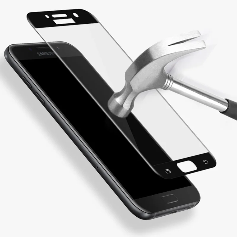 5D полное покрытие с уровнем твердости 9H закаленное Стекло для Samsung Galaxy A3 A7 A5 2017 J730