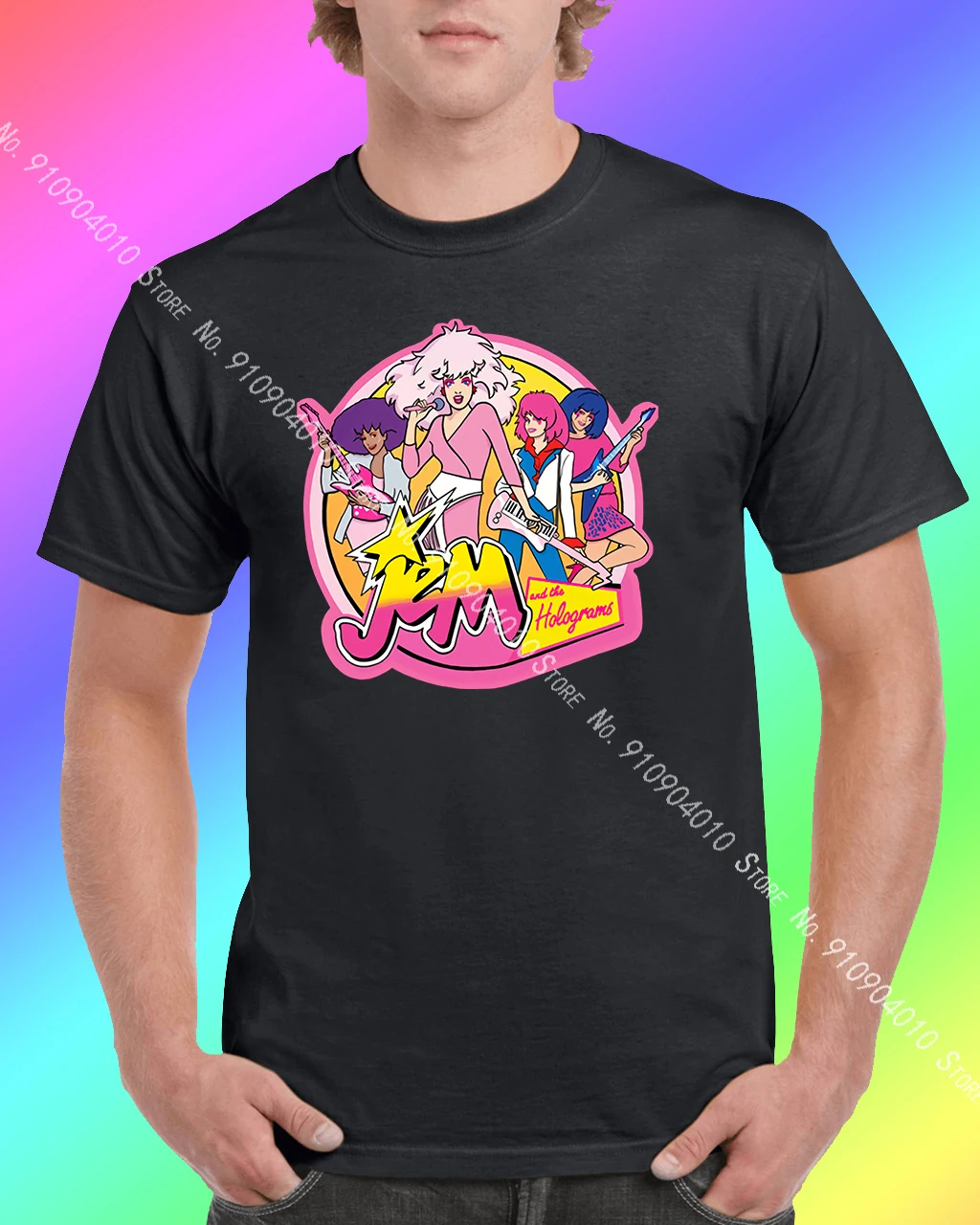Футболка Jem и голограммы Мужская футболка оверсайз с коротким рукавом одежда в