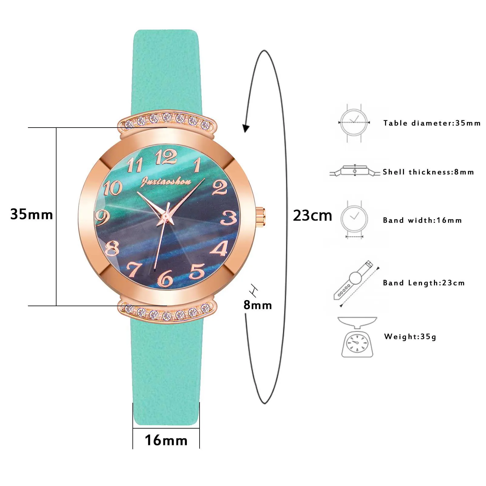 

2021 NEW Watch Women's Casual Quartz Exquisite leather belt Band Women Flower Rhinestone Watch Dress Watch Zegarek Damski