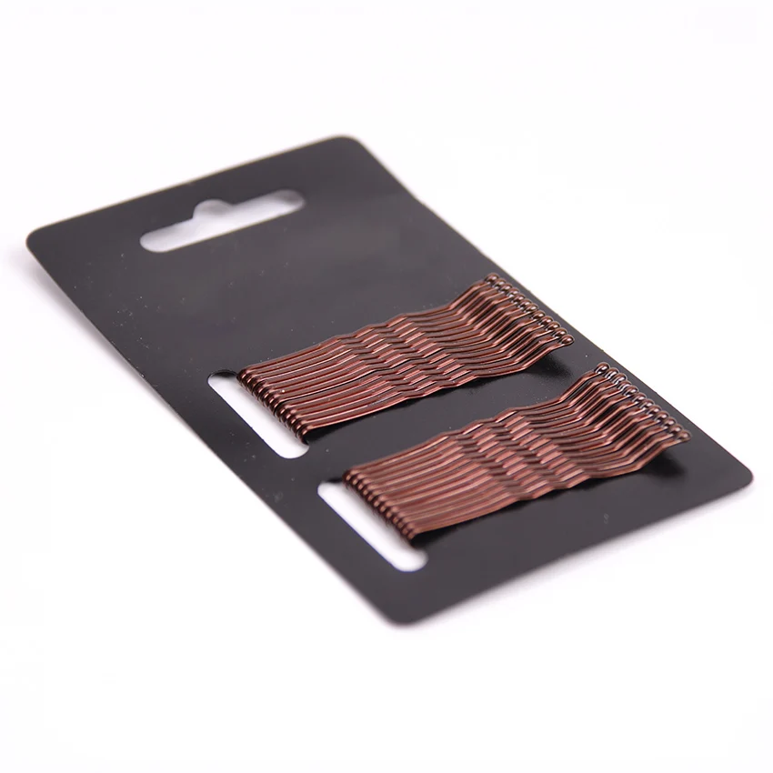 Заколки для волос 24 шт. черные и золотые заколки классические простые волнистые