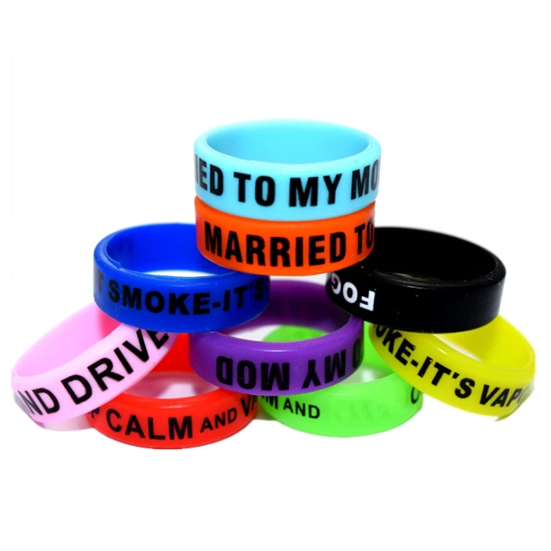 5 шт. красочные силиконовые кольца противоскользящие полосы для Vape Танк мод е