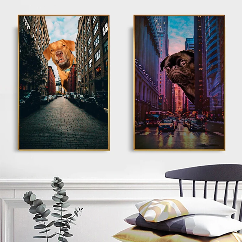 Животные искусство Смешные собаки плакаты и принты картины на холсте фотографии