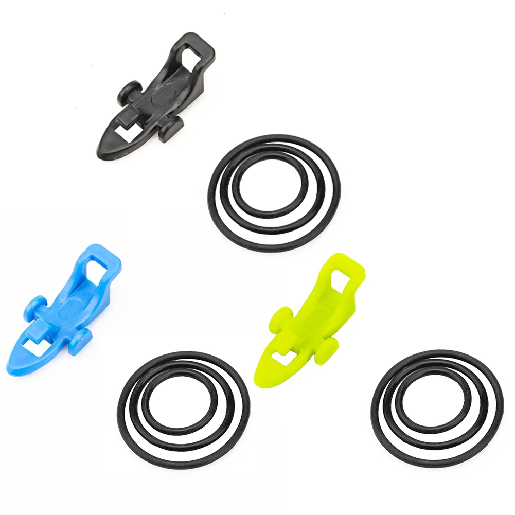 

10 шт., пластиковые рыболовные крючки с резиновыми кольцами