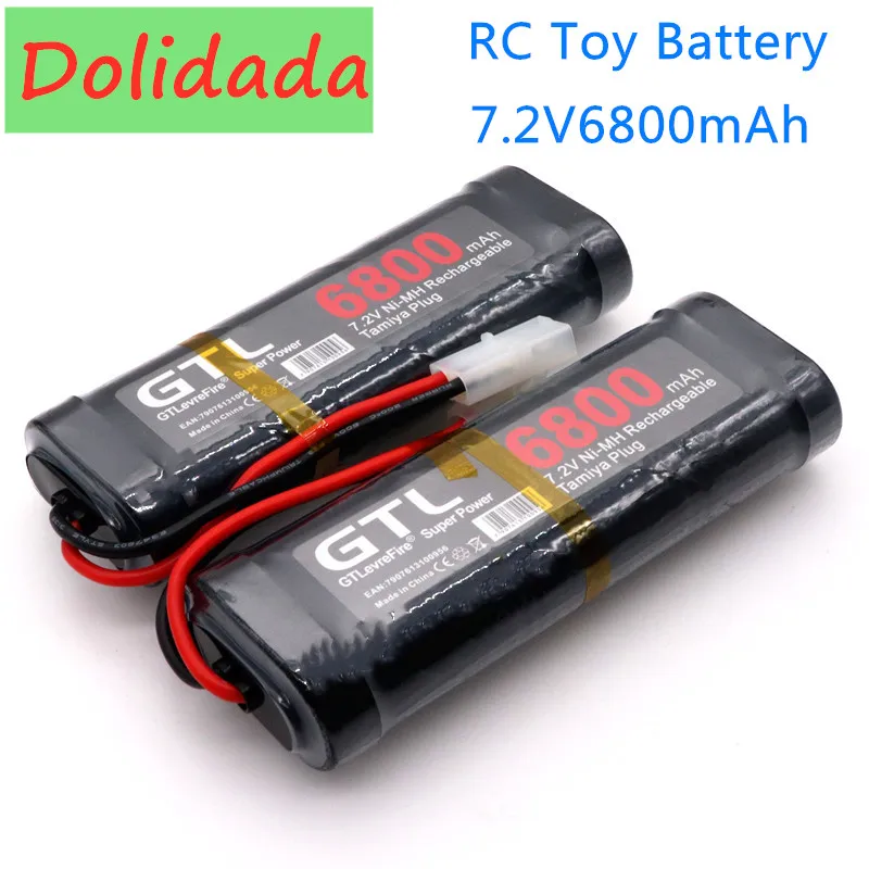 

7.2V 6800mAh NiMh RC Toy Battery Rechargeable Flat Racing Car Replacement Battery for RC Airplane Helicopter Boat