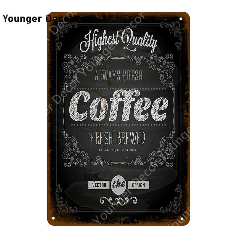 

Starts A Cup Of Coffee Metal Tin Signs Caffeine Wall Decoration Pub Bar Pub Cafe Shop Home Decor Vintage Metal Poster YI-047