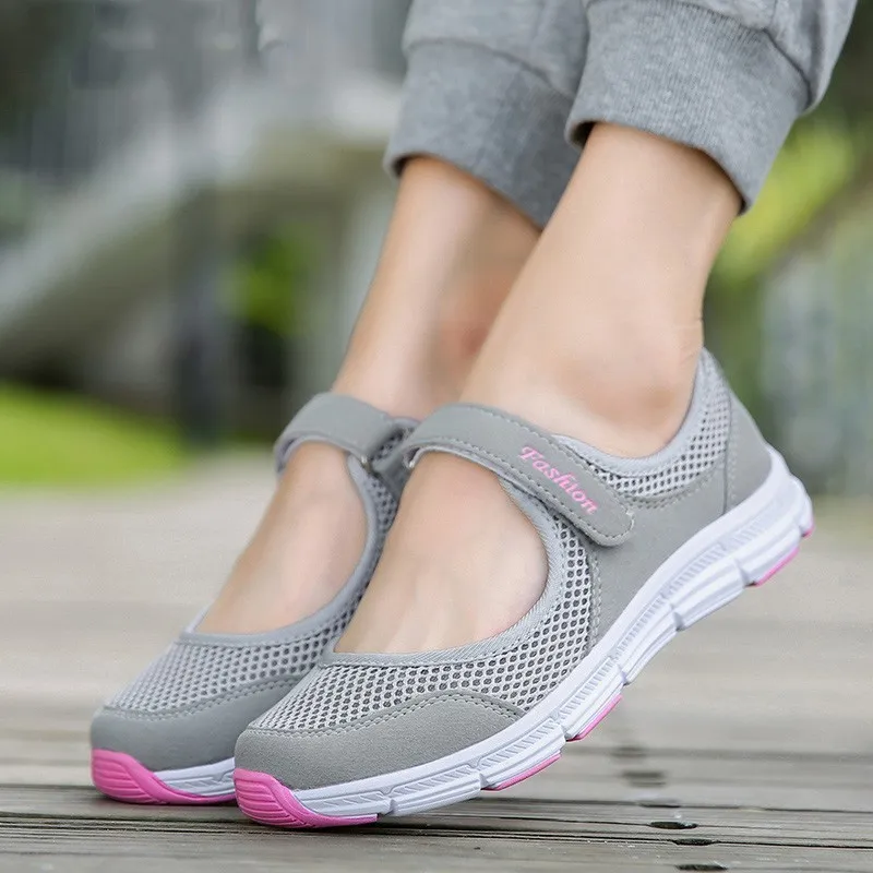 

New Women Flats 2020 Spring Summer Ladies Mesh Flat Shoes Women Soft Breathable Sneakers Women Casual Shoes Zapatos De Mujer