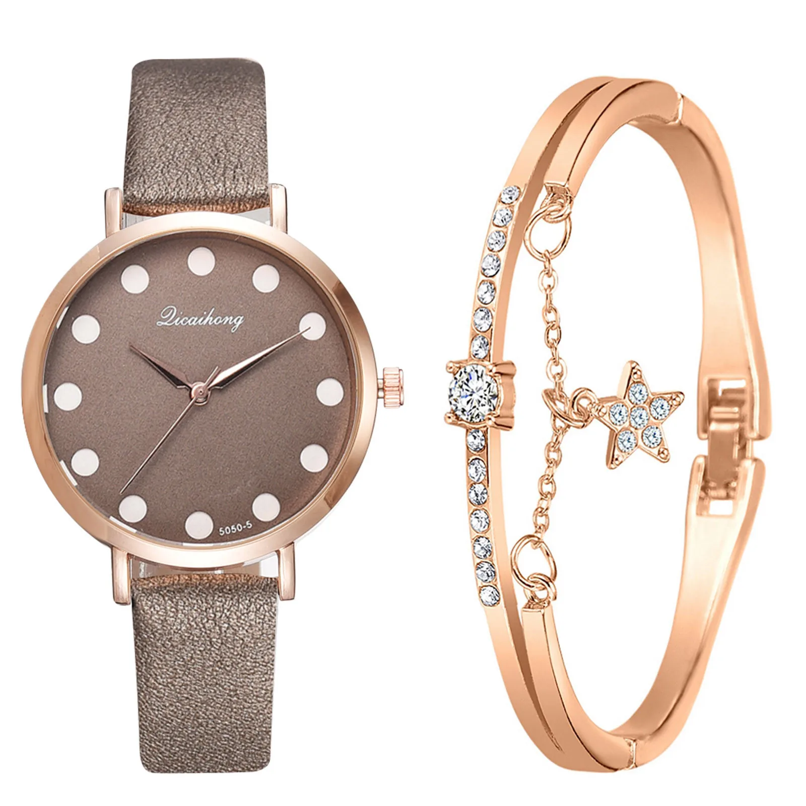 

Vintage Leather Bracelet Watch 2021 Female Clock Relojes Para Mujer Fashion Women Watches Set Zegarek Damski Ladies Wristwatches