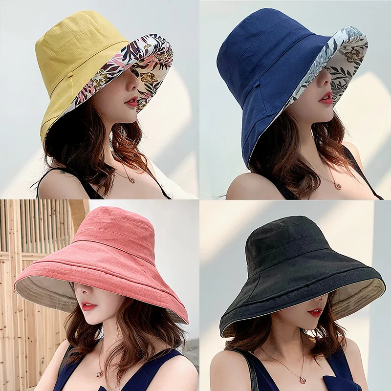 

Hat Women's all-around travel sunshade hat anti UV big edge cover face Fisherman Hat Women summer