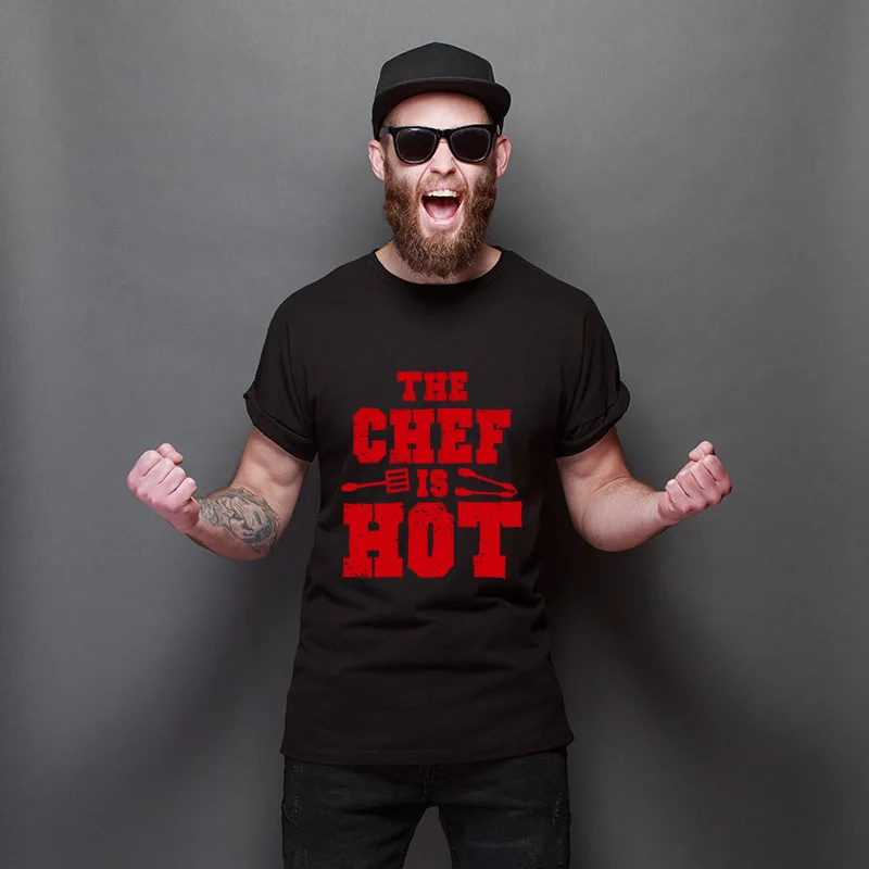 

Beware The Chef Is Hot Print Funny Tees Newest Cool Tee Shirt Graphic Crazy Tee Shirts Harajuku