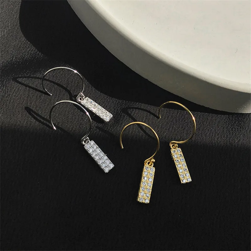 

925 Silver Long Stripe Charm Vintage Earrings For Women Cold Wind Anti Allergy Simplicity Luxury Fashion Personalized Earrings