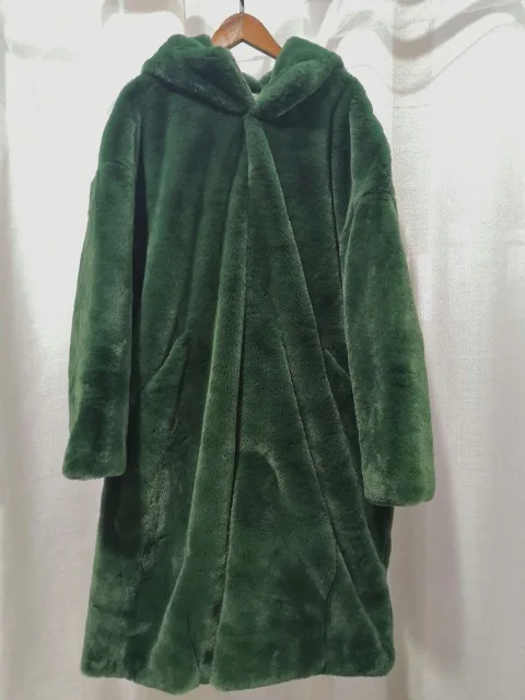 Heydress, зимнее однотонное Женское пальто из искусственного меха с капюшоном, Женская Толстая теплая верхняя одежда, меховые куртки, женское Свободное пальто с мишкой Тедди