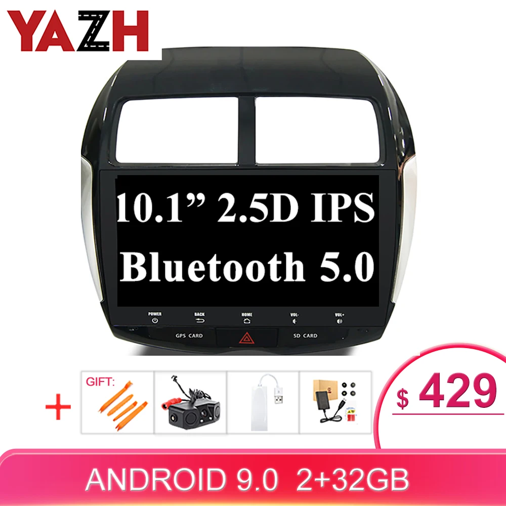 YAZH Android 9 0 радио для Mitsubishi RVR 2010 2011 2012 GPS мультимедийный плеер Восьмиядерный 2 Гб ОЗУ