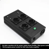 eu 04a 4 position ac eu socket audio power purifier filter power outlet 10a european power socket for dac tube audio amplifier