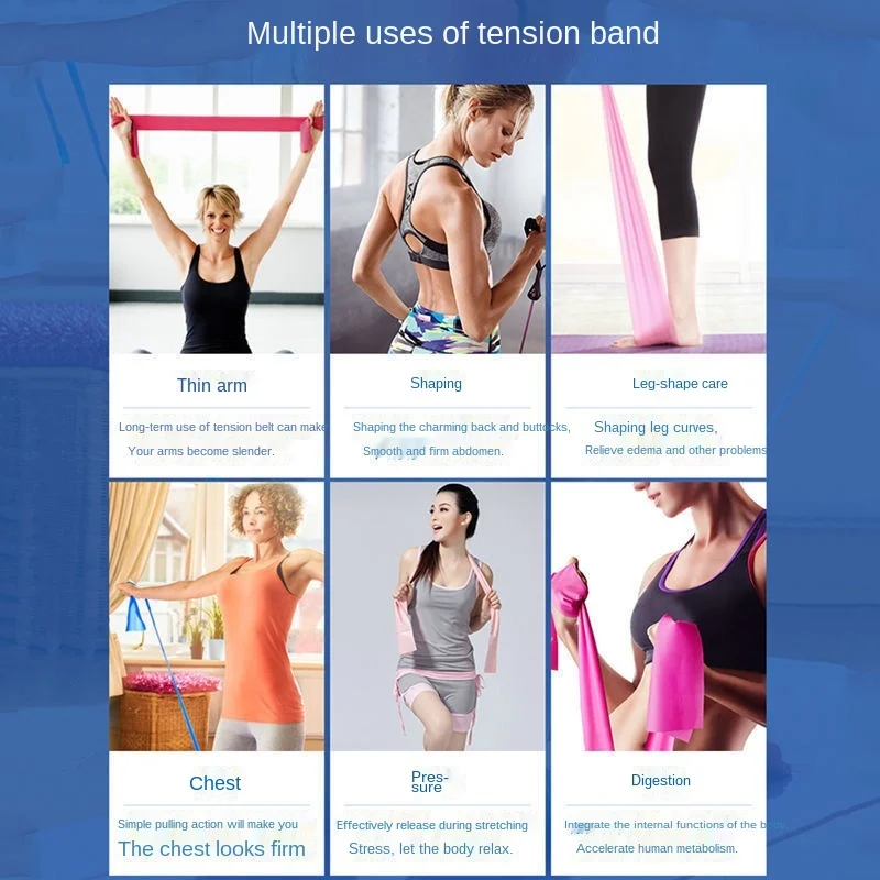 

Yoga Resistance Rubbe Bands Set Crossfit Stretch Training Pull Rope Pilates Expander Fitness Workout Equipment Exercise At Home