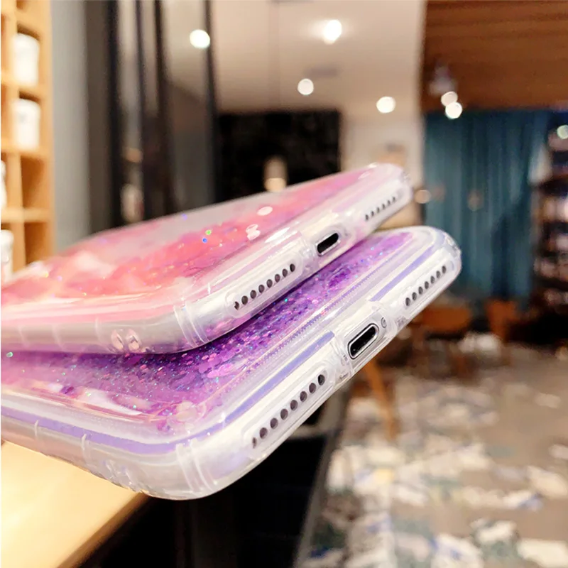 

For Samsung Galaxy S5 S6 S7 edge S8 S9 S10 Plus E Note 5 8 9 10 Quicksand Glitter Cover J4 J6 A7 2018 A7 A20 A30 A40 A50 S A750