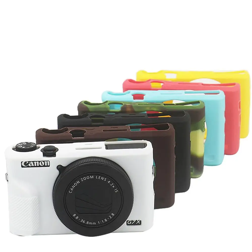 Soft Silicone TPU Skin Body Rubber Camera Case Bag Full Cover for Canon PowerShot G7 X Mark III G7XIII G7X3 Digital ONLY | Электроника