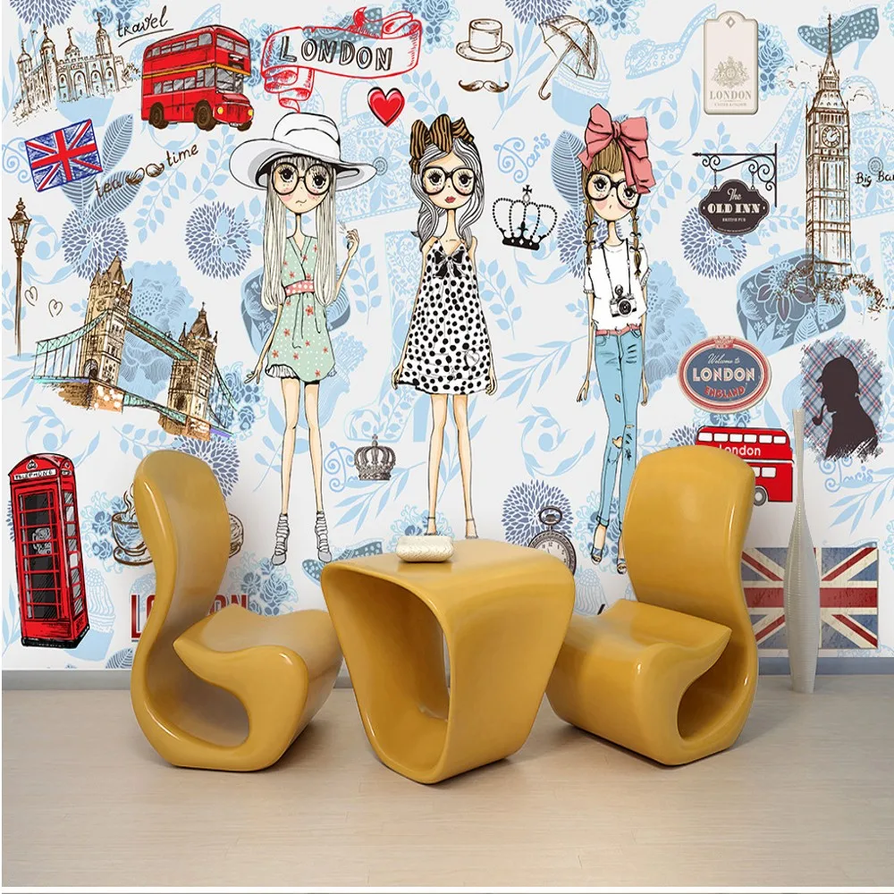 Drop Shipping Custom Wallpaper Mural Fashion Clothing Store Tooling Background Wall Painting Garment Commercial | Обустройство дома