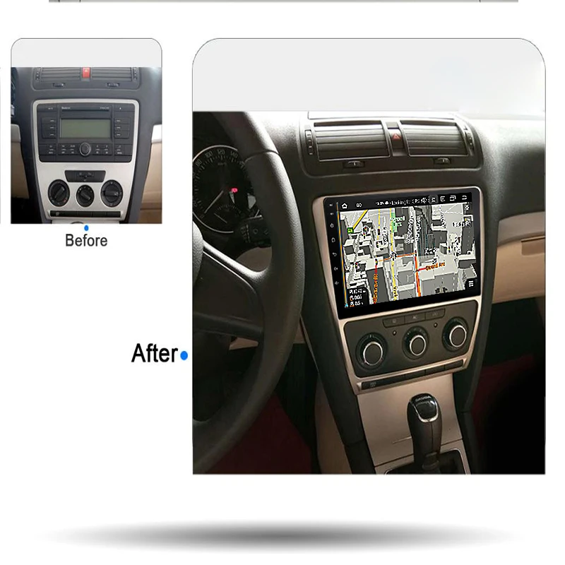 FUNROVER IPS + 2.5D android 9 0 автомобильный Радио Мультимедийный Плеер dvd для Skoda Octavia 2008 2013 gps